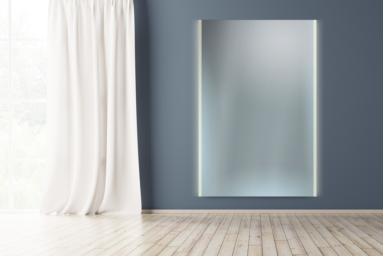 Flurspiegel mit Hintergrundbeleuchtung